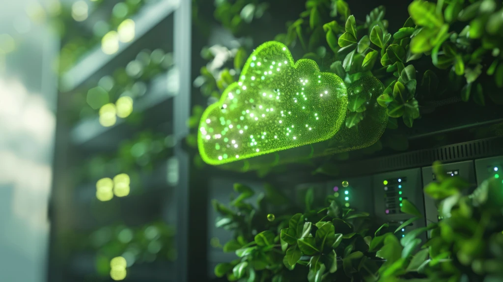 green-cloud-technology-symbol-amidst-lush-greenery-modern-digital-environment-highlighting
