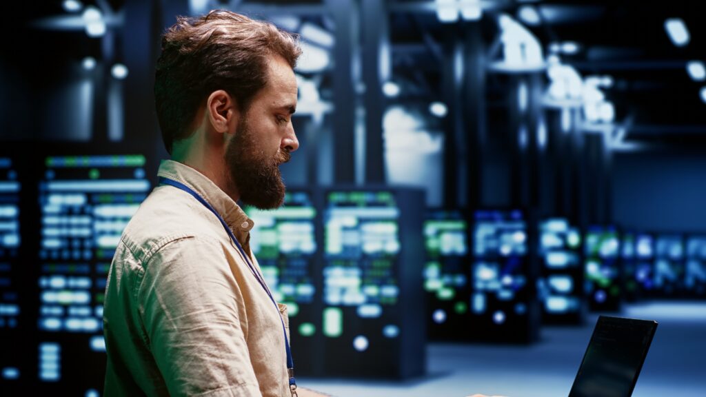 engineer servicing server clusters 1